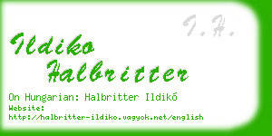 ildiko halbritter business card